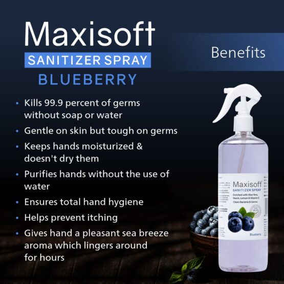 Maxisoft Hand Sanitizer (Spray) Blueberry 500 ml Listing New 06