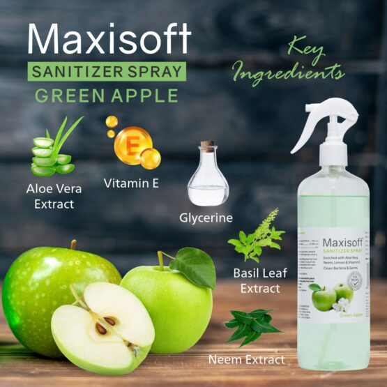 Maxisoft Hand Sanitizer (Spray) Green Apple 500 ml New 04