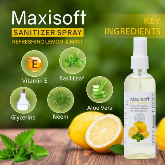 Maxisoft Hand Sanitizer (Spray) Refreshing Lemon & Mint 120 ml Listing 04