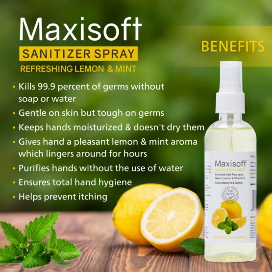 Maxisoft Hand Sanitizer (Spray) Refreshing Lemon & Mint 120 ml Listing 06