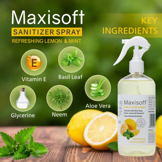 Maxisoft Hand Sanitizer (Spray) Refreshing Lemon & Mint 500 ml Listing 04