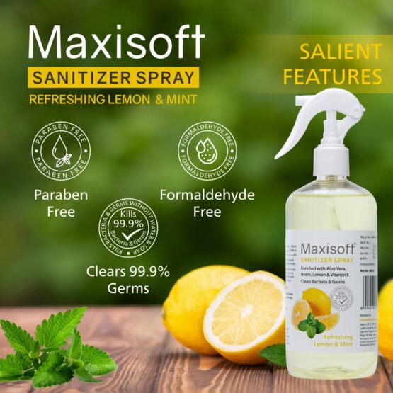 Maxisoft Hand Sanitizer (Spray) Refreshing Lemon & Mint 500 ml Listing 07