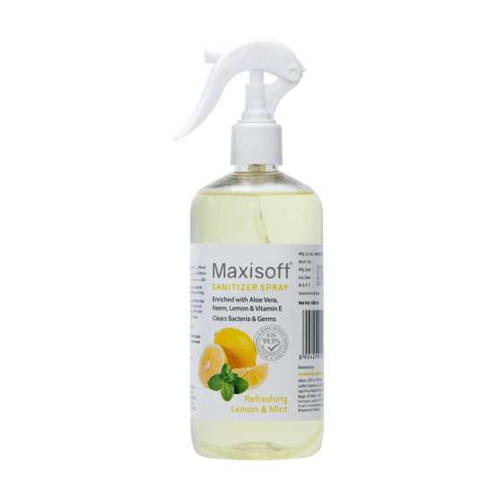 Maxisoft Hand Sanitizer (Spray) Refreshing Lemon & Mint 500 ml Listing