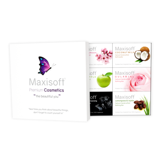 Maxisoft Handmade Bathing Bar (Gift Pack of 6)