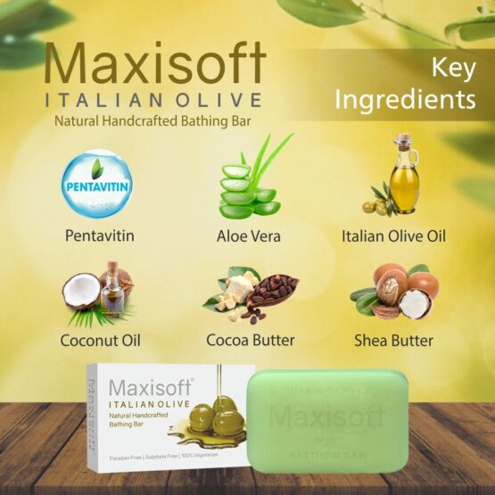 Maxisoft Italian Olive Bathing Bar 75 gm 04