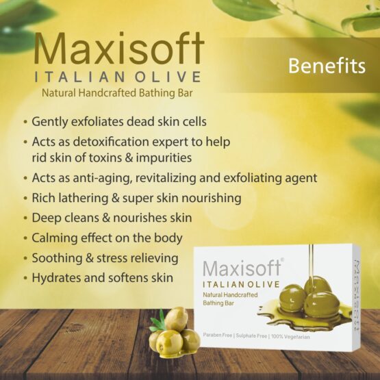 Maxisoft Italian Olive Bathing Bar 75 gm 06