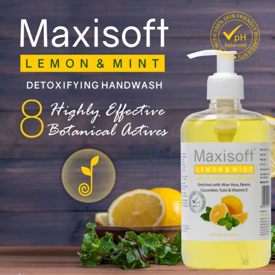 Maxisoft Lemon & Mint Detoxifying Hand Wash 500 ml 03