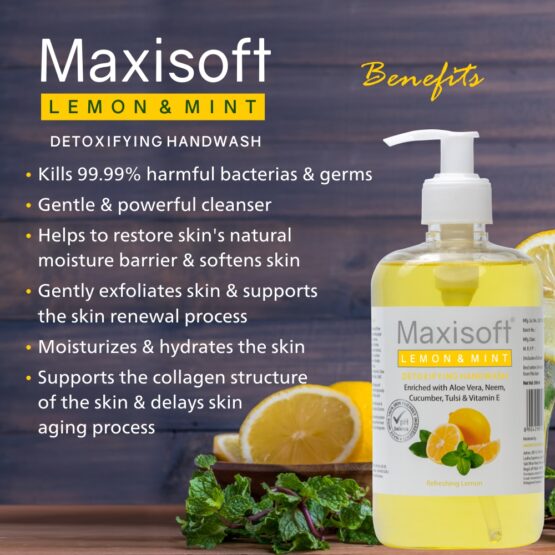 Maxisoft Lemon & Mint Detoxifying Hand Wash 500 ml 06