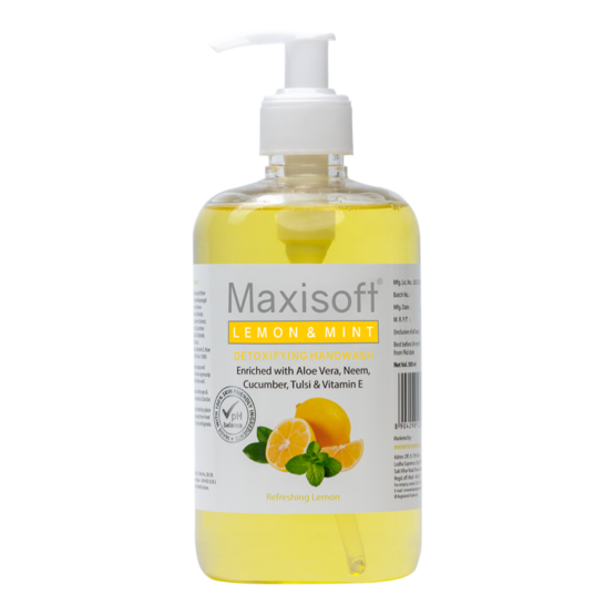 Maxisoft Lemon & Mint Detoxifying Hand Wash 500 ml