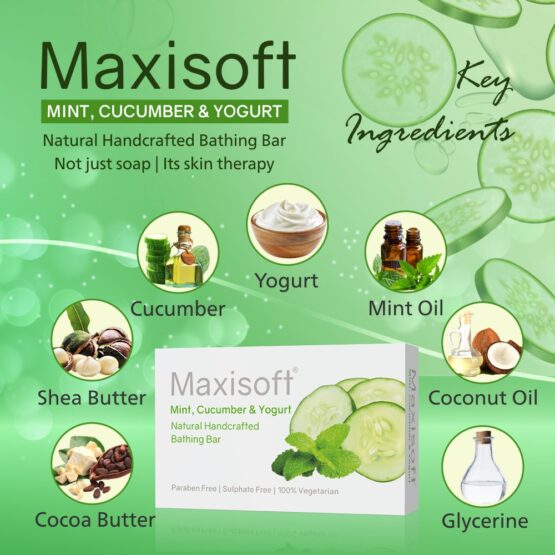 Maxisoft Mint, Cucumber & Yogurt Bathing Bar Listing 04