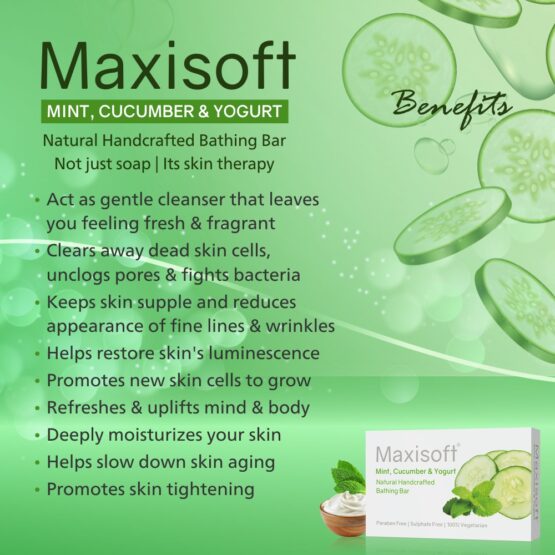 Maxisoft Mint, Cucumber & Yogurt Bathing Bar Listing 06