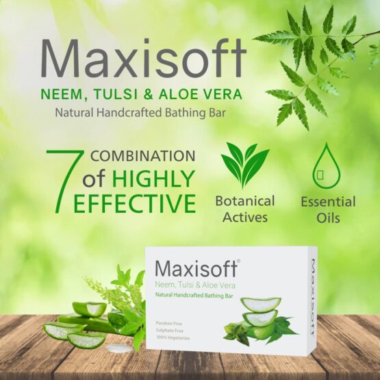 Maxisoft Neem Tulsi Aloe Vera Bathing Bar 03