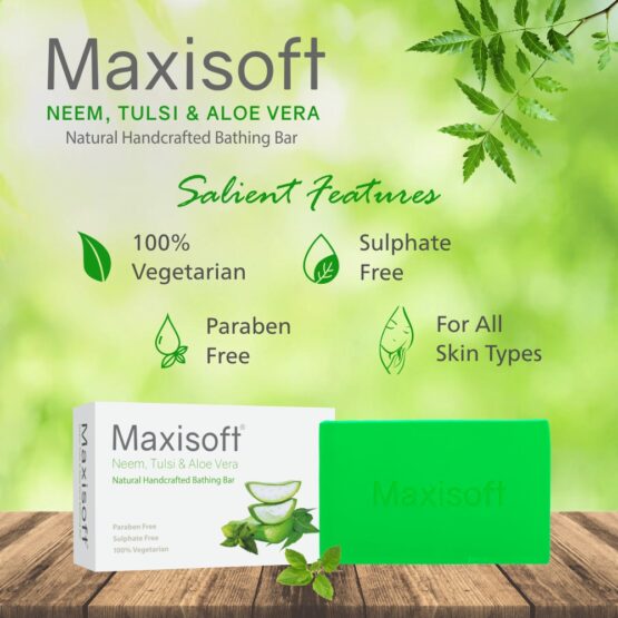 Maxisoft Neem Tulsi Aloe Vera Bathing Bar 07