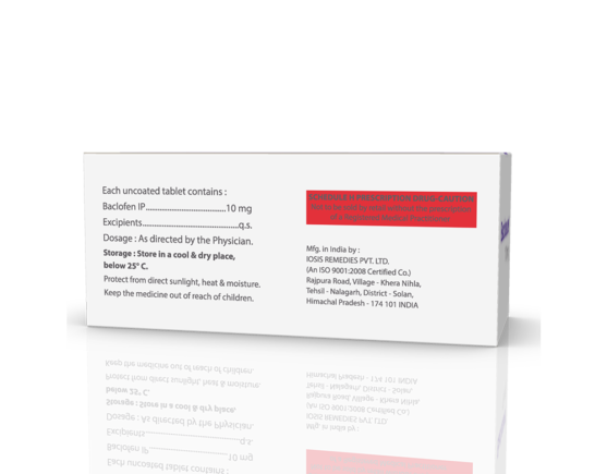 Baclosure 10 mg Tablets (IOSIS) Right Side