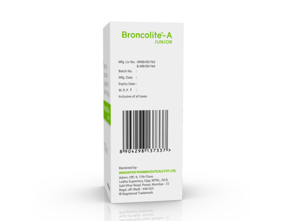 Broncolite-A Junior Syrup 100 ml (IOSIS) Left Side