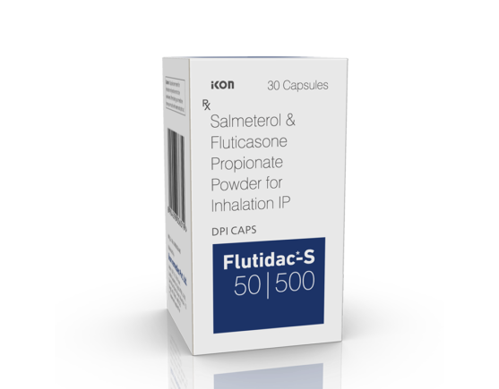 Flutidac-S 50 500 DPI Capsules (Biodeal) Left