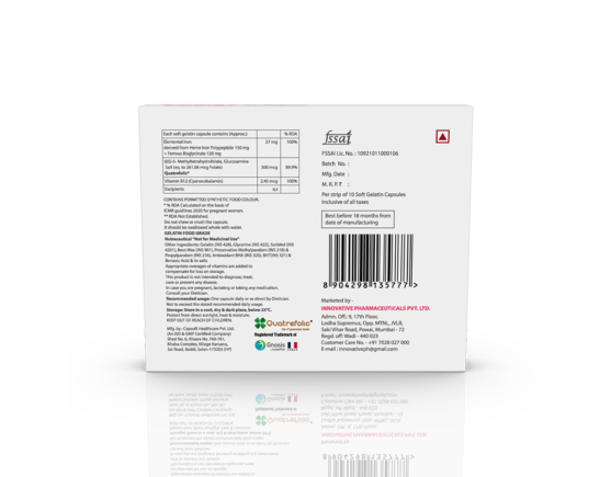 Iromax Softgels (Capsoft) Inner Carton Back