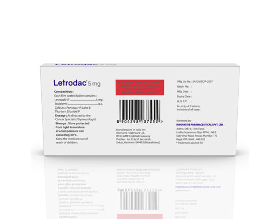 Letrodac 5 mg Tablets (Unimarck) Black