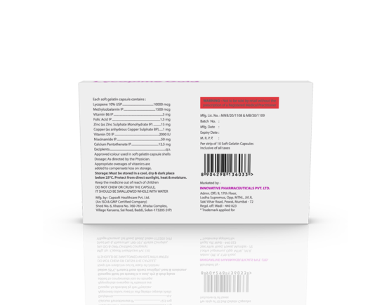 Lycopime Gold Softgels (Capsoft) Inner Carton Back