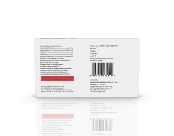 Neurozest-LC Softgels (Capsoft) Inner Carton Back