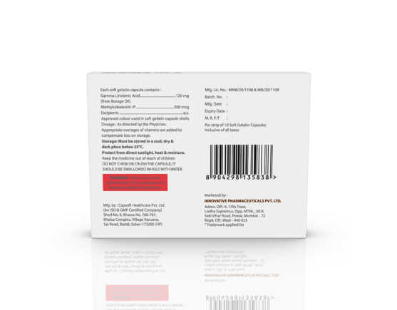 Supra-GLA Softgels (Capsoft) Inner Carton Back