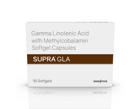 Supra-GLA Softgels (Capsoft) Inner Carton Front