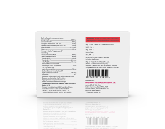 Supra-M Softgels (Capsoft) Inner Carton Back