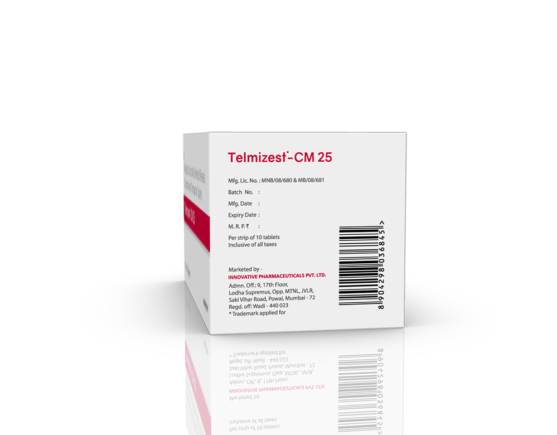 Telmizest-CM 25 Tablets (Saphnix) Left Side