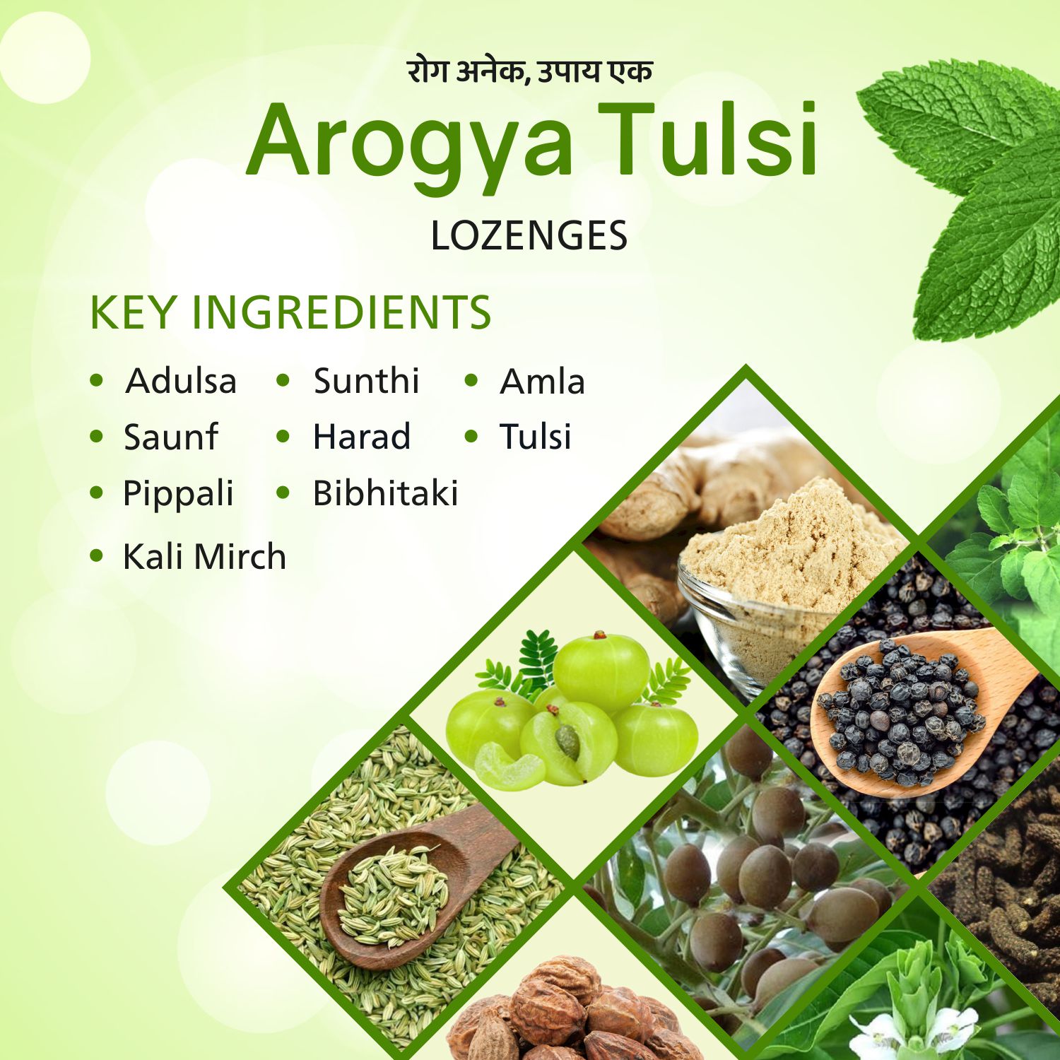 Arogya Tulsi Lozenges (Ginger Mint Flavour) - Image 5