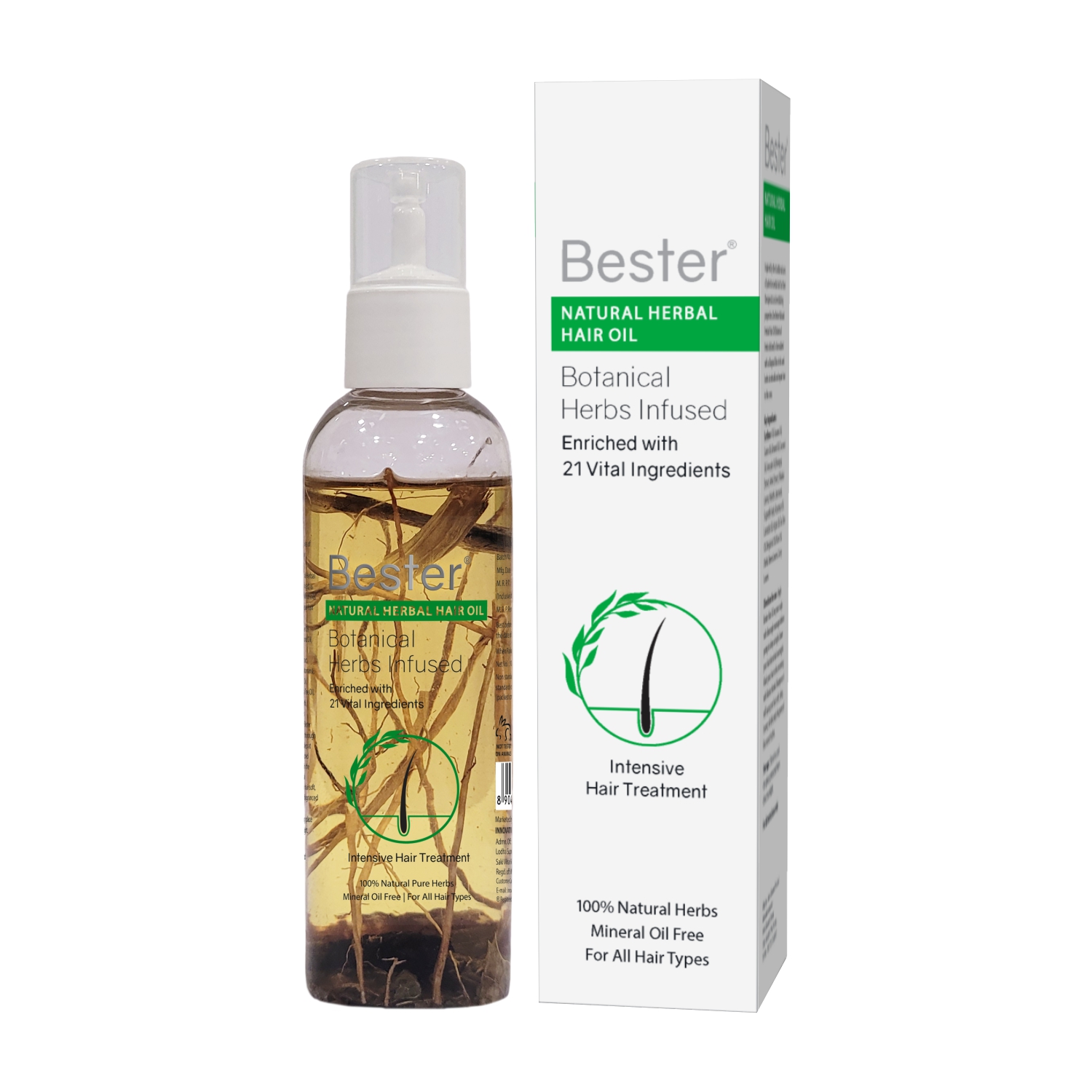 Bester Natural Herbal Hair Oil (Botanical Herbs Infused)
