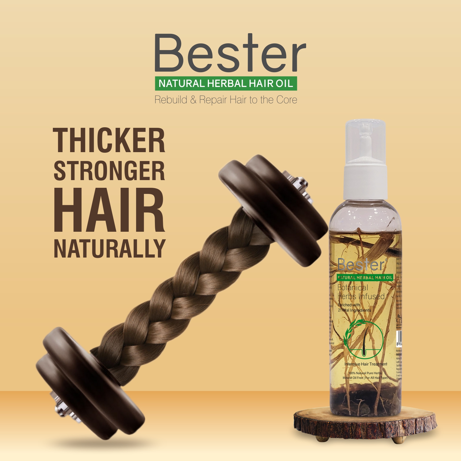 Bester Natural Herbal Hair Oil (Botanical Herbs Infused) - Image 7