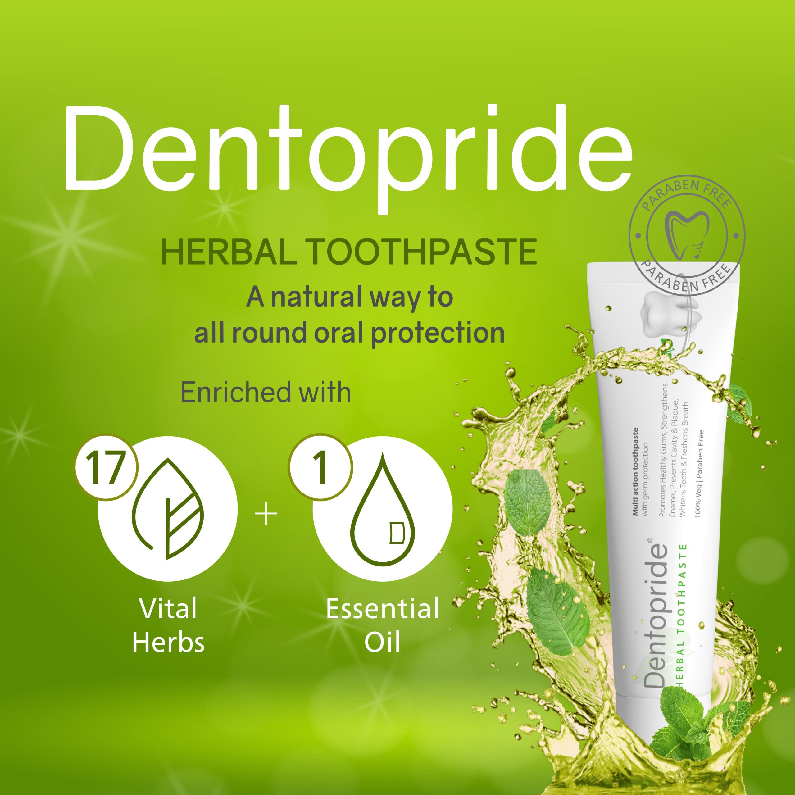 Dentopride Herbal Toothpaste 100 gm - Image 2