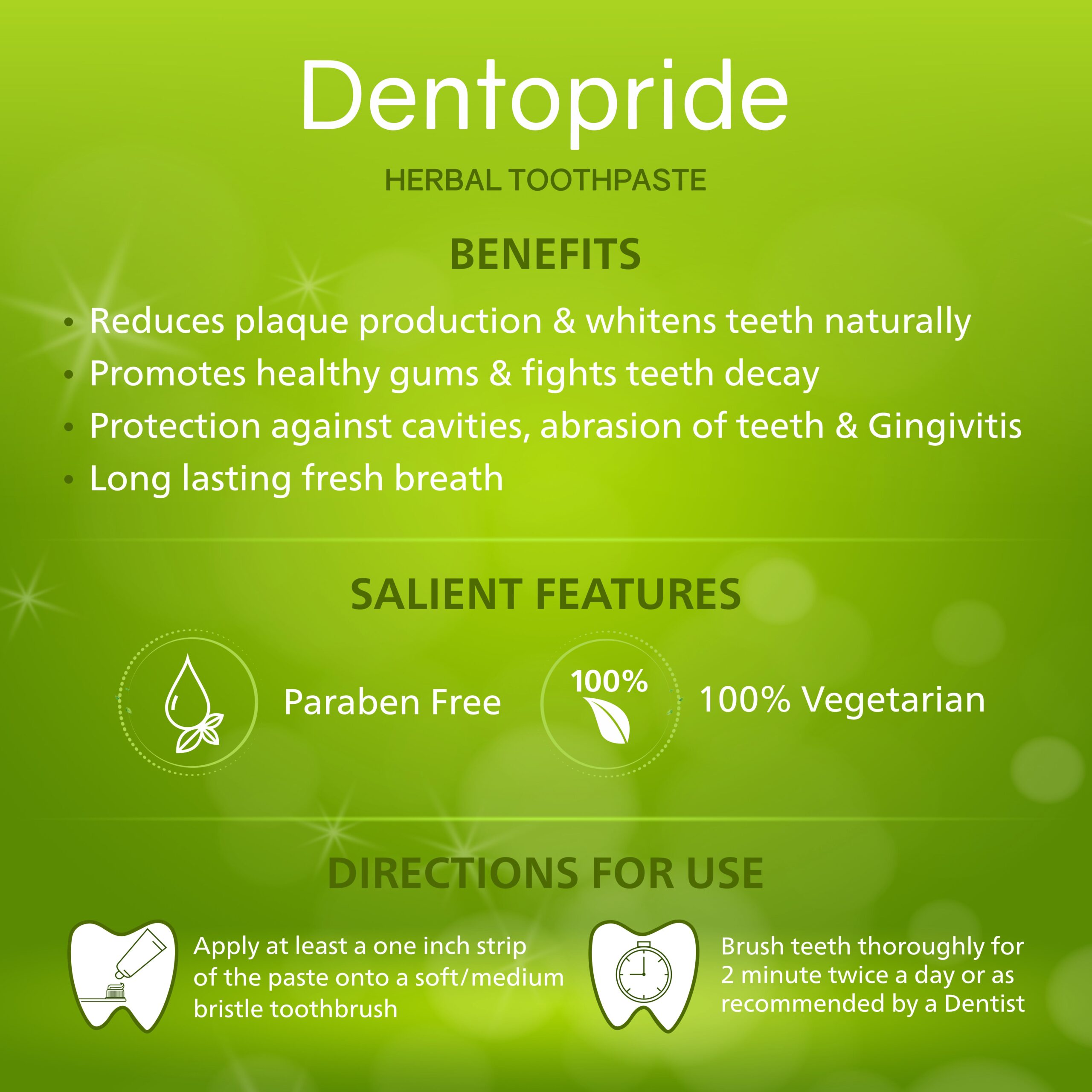 Dentopride Herbal Toothpaste 100 gm - Image 7