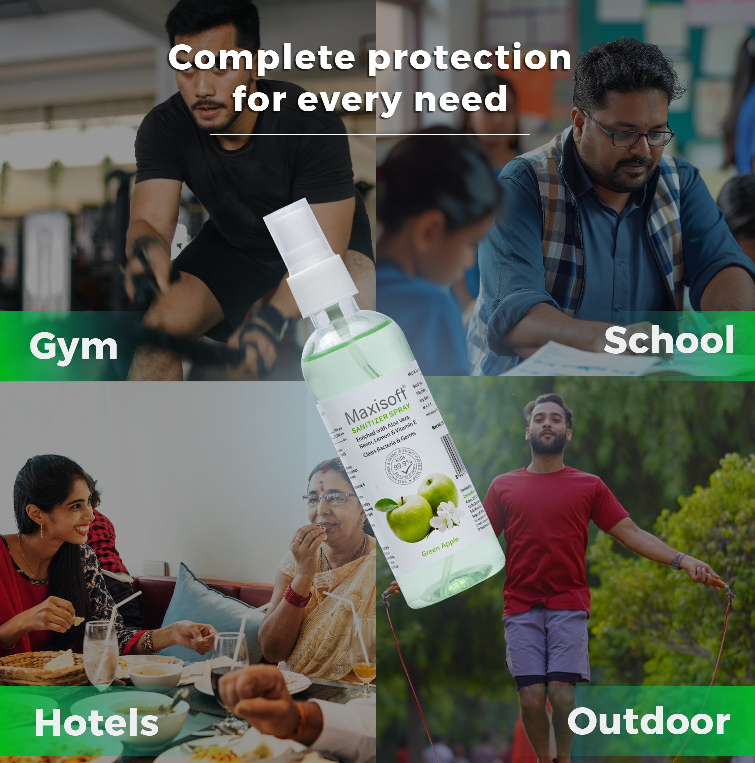 Maxisoft Hand Sanitizer (Spray) Green Apple 120 ml - Image 5
