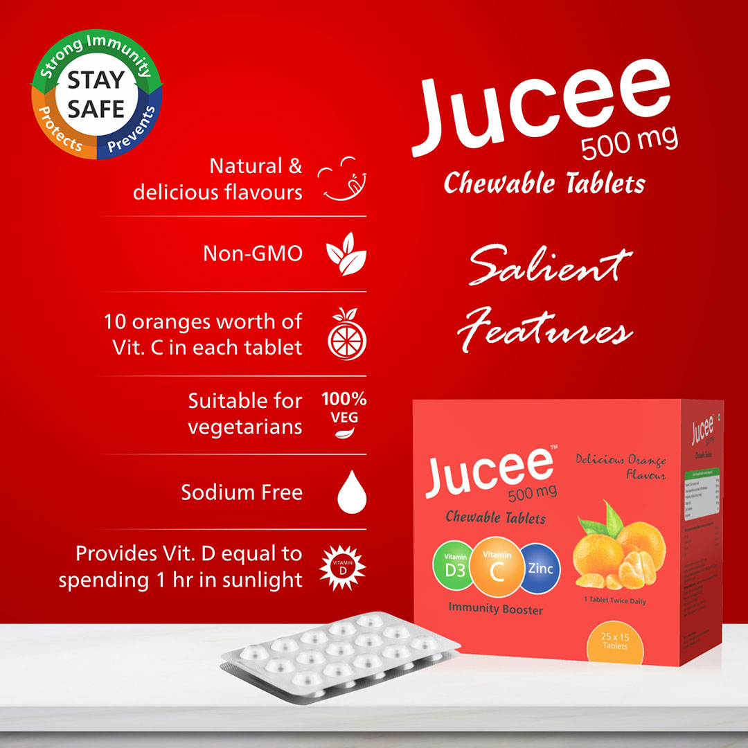 Jucee 500 mg Chewable Tablets (Orange) - Image 4
