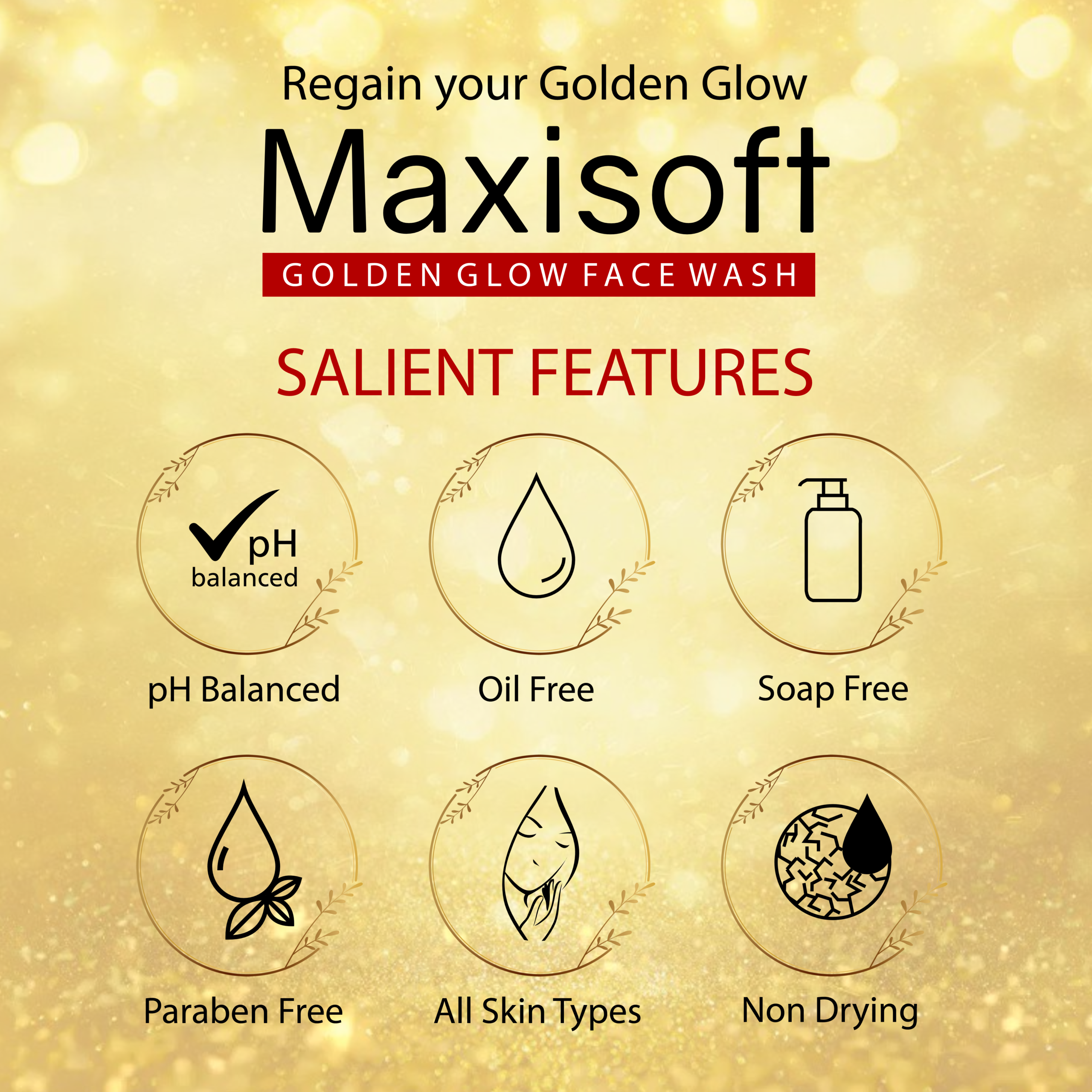 Maxisoft Golden Glow Face Wash - Image 6