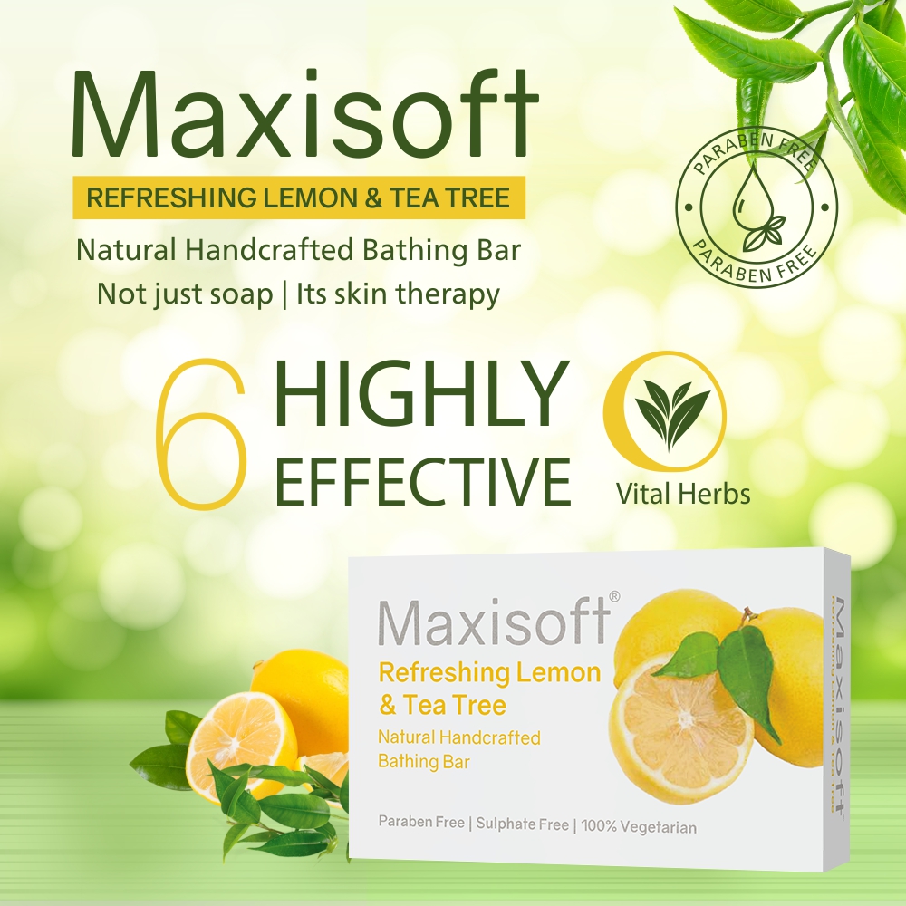 Maxisoft Refreshing Lemon & Tea Tree Bathing Bar - Image 2