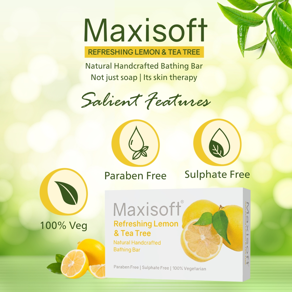 Maxisoft Refreshing Lemon & Tea Tree Bathing Bar - Image 6