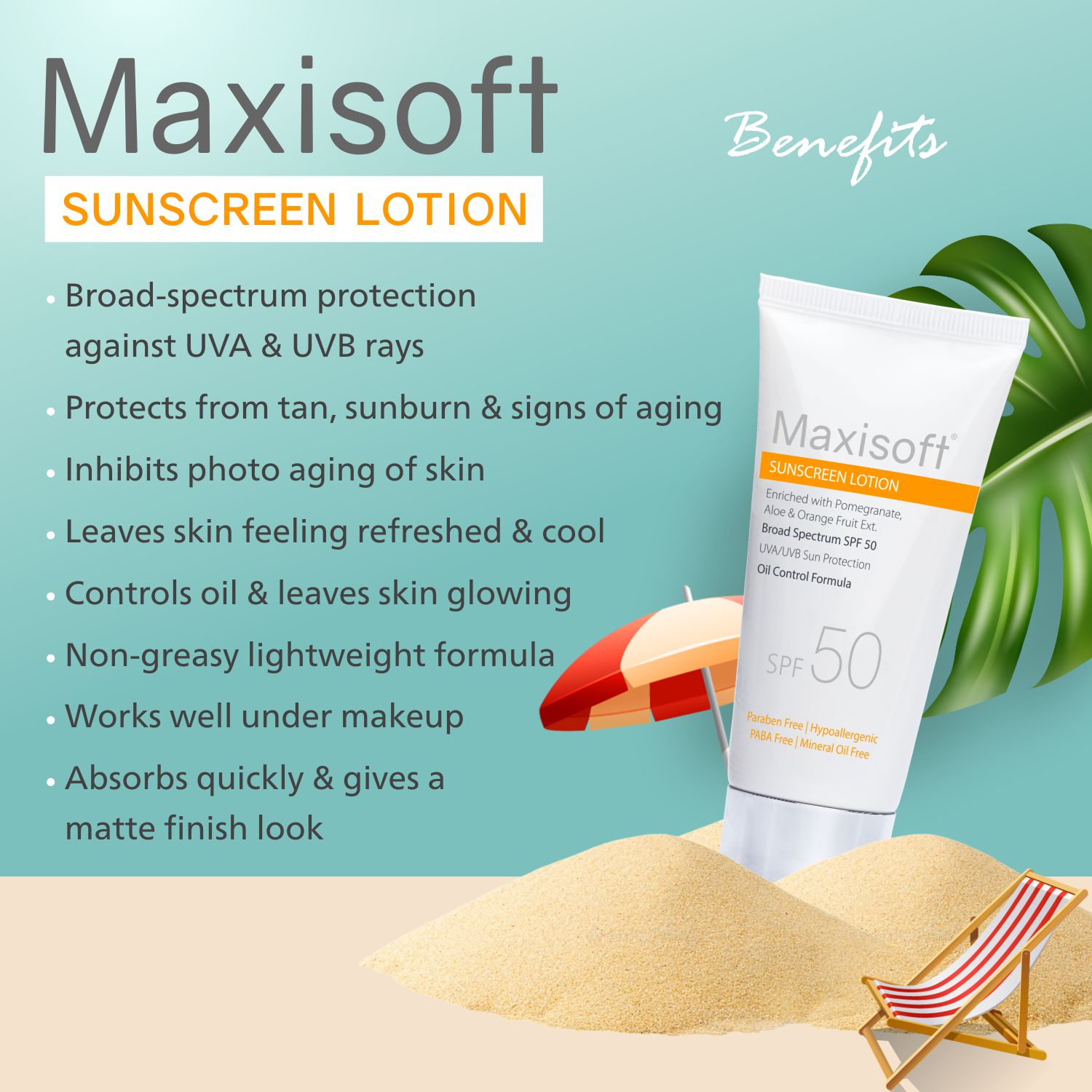 Maxisoft Sunscreen Lotion (SPF 50) - Image 4